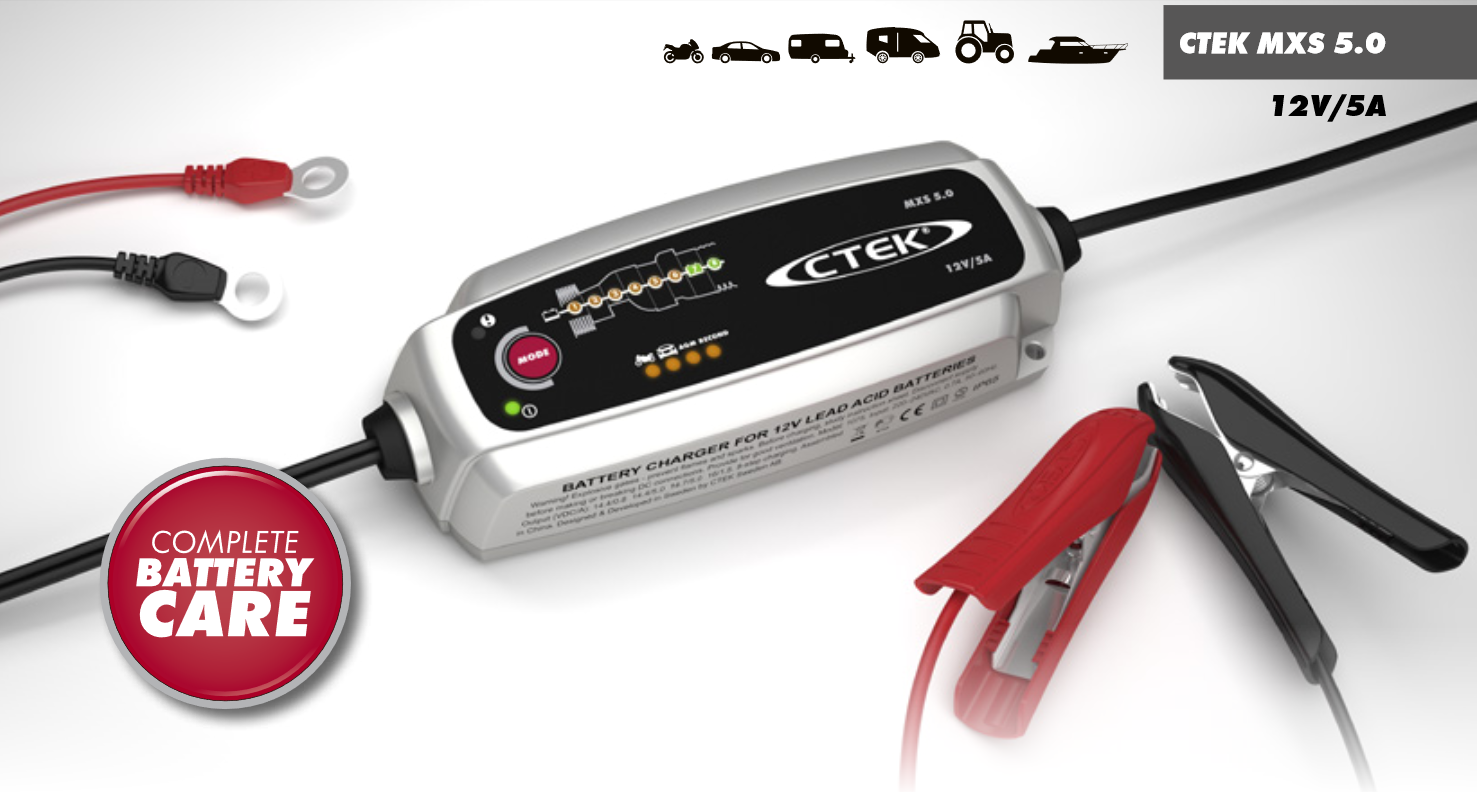 CTEK MXS Batterieladegerät mit automatischer Temperaturkompensation 12V 5.0 Amp 
